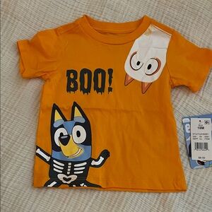 Orange Kids Short Sleeve Tee with Fun Print